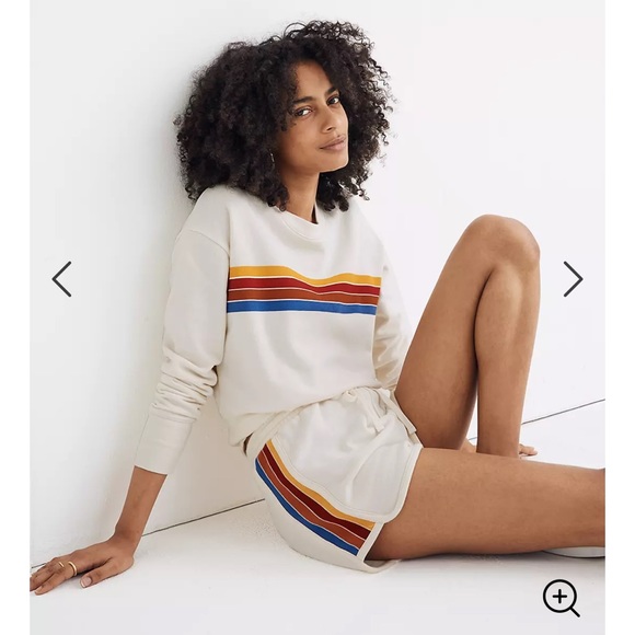 Madewell Sweaters - Madewell Crop Sweatshirt & Shorts Set
